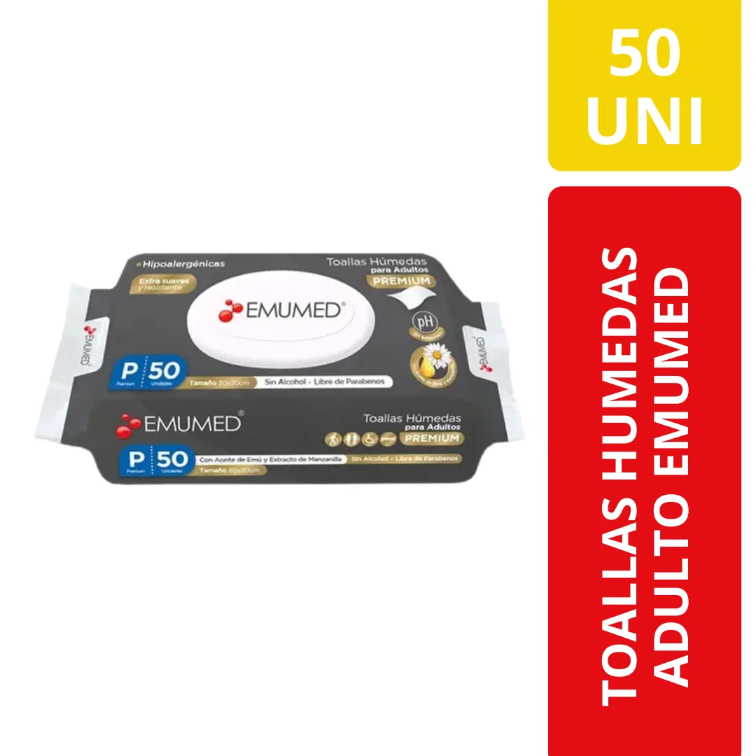 TOALLA EMUMED ANTIBACTERIAL X50
