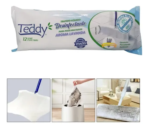 TRAPERO HUMEDO DESINFECTANTE TEDDY X12