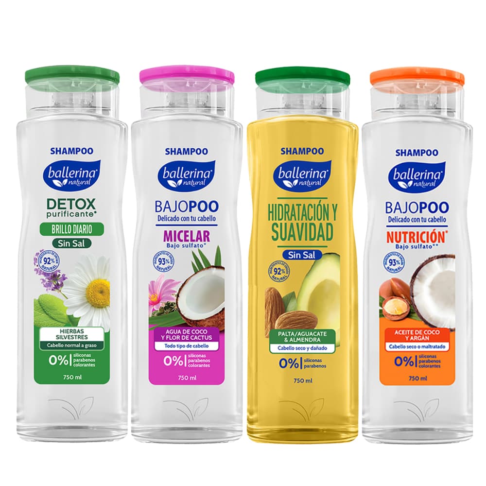 SHAMPOO BALLERINA 750ML VARIEDADES BOTELLA
